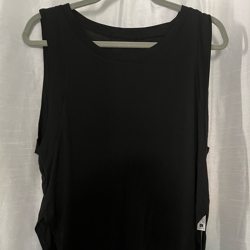 Halara Round Neck, Split Hem Casual Tank - Lg